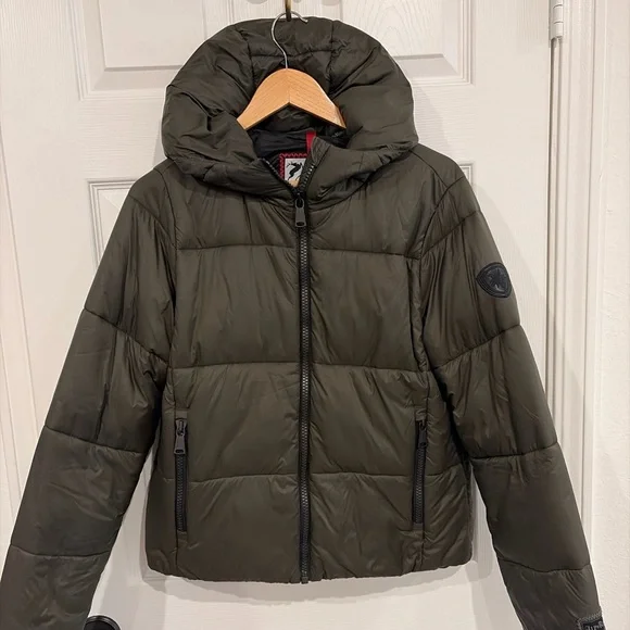 Alp-N-Rock Olive Hooded Puffer Jacket | Quilted Winter Coat | Size L - Picture 5 of 7